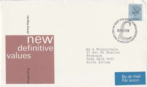 Great Britain FDC Cover - 1978  - Machins 10 1/2p