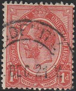 South West Africa SWA Forerunner - King George V KGV - 1d - Luderitz