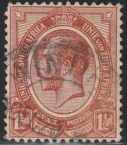 South West Africa SWA Forerunner - King George V KGV - 1 1/2d - Windhoek