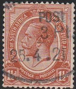 South West Africa SWA Forerunner - King George V KGV - 1 1/2d