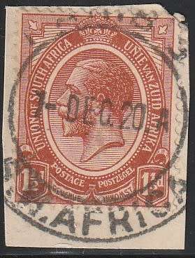 South West Africa SWA Forerunner - King George V KGV - 1 1/2d
