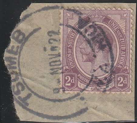 South West Africa SWA Forerunner - King George V KGV - 2d - Tsumeb