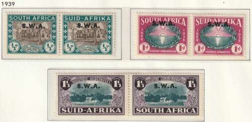South West Africa SWA - 1939 - 250th Anniversary of Landing of the Huguenots