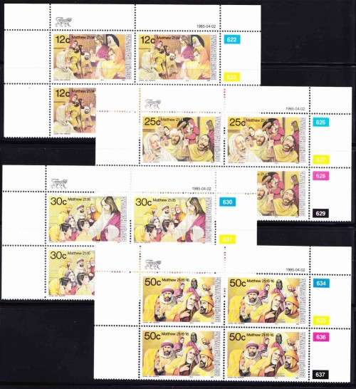 Bophuthatswana (Homeland of South Africa) - 1985 - Easter - Complete Set Control Blocks