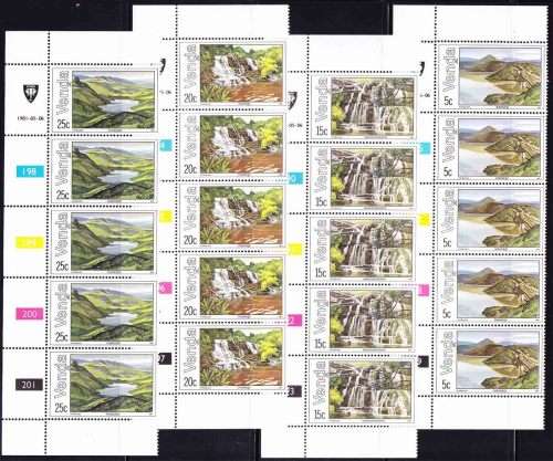 Venda - 1981 - Lakes and Waterfalls - Complete Set Control Blocks