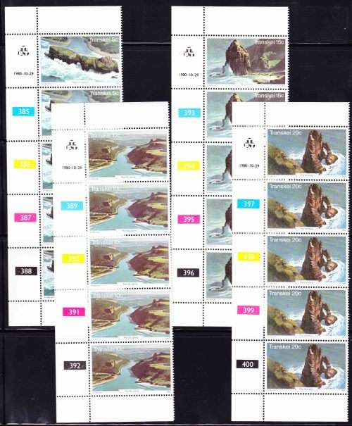Transkei - 1980 - Tourism - MNH Control Strips