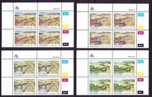Transkei - 1985 - Soil Conservation - Complete Set Control Blocks