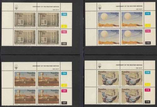 Namibia (previously South West Africa SWA) - 1991 - Weather Service Centenary - Complete Set Control