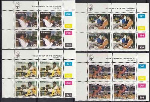Namibia (previously SWA) - 1992 - Equalisation of the Disabled Workers - Set in Control Blocks