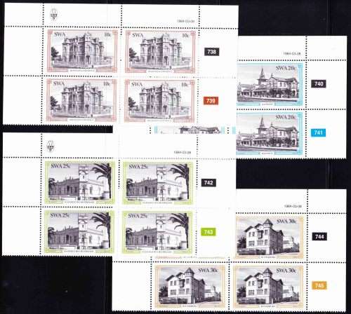 South West Africa SWA - 1984 - Swakopmund Buildings - Complete Set Control Block