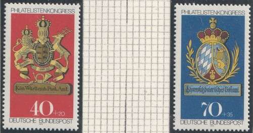 Germany West Federal - 1973 - Posthouse Signs Munchen Stamp Exhibition - Set with Souvenir Sheet