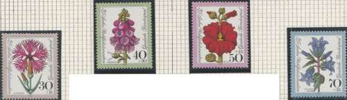 Germany West Federal - 1974 - Flowers - Complete Set