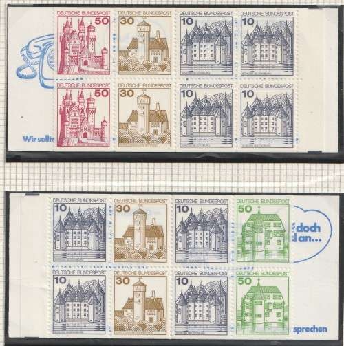 Germany West Federal - 1977 to 1987 - Castles Definitive - Booklets