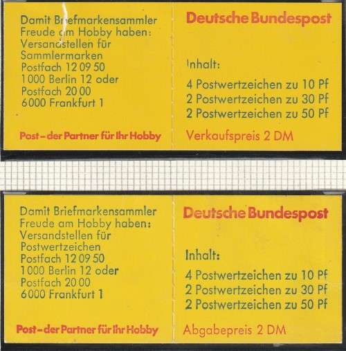 Germany West Federal - 1977 to 1987 - Castles Definitive - Booklets