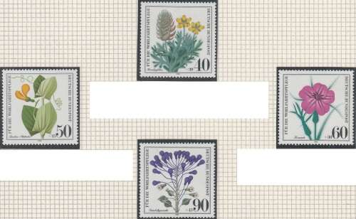 Germany West Federal - 1980 - Wildflowers - Complete Set