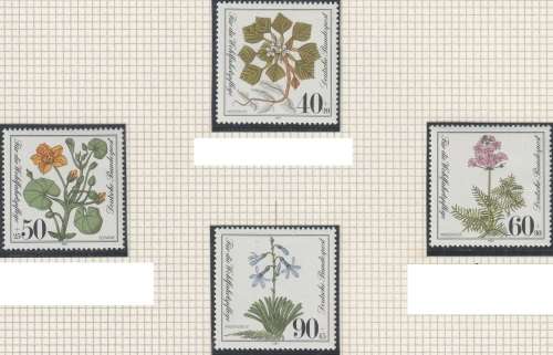 Germany West Federal - 1981 - Endangered Wildflowers - Complete Set