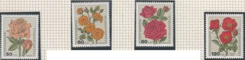 Germany West Federal - 1982 - Hybrid Roses Flowers - Complete Set