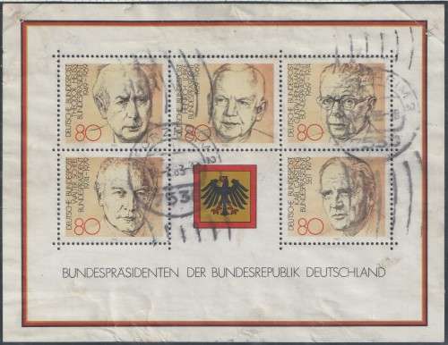 Germany West Federal - 1982 - German Presidents - Complete Set Miniature Sheet