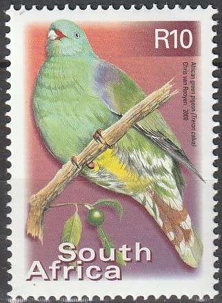 South Africa RSA - 2000 - 7th Definitive - African Green Pigeon