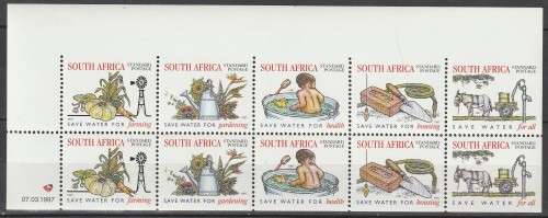 South Africa RSA - 1997 - National Water Conservation Campaign - Normal Perforation