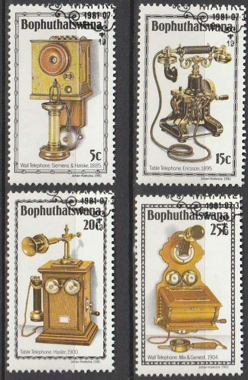 Bophuthatswana - 1981 - History of the Telephone - Complete Set