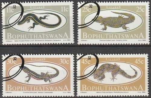 Bophuthatswana - 1984 - Lizards - Complete Set
