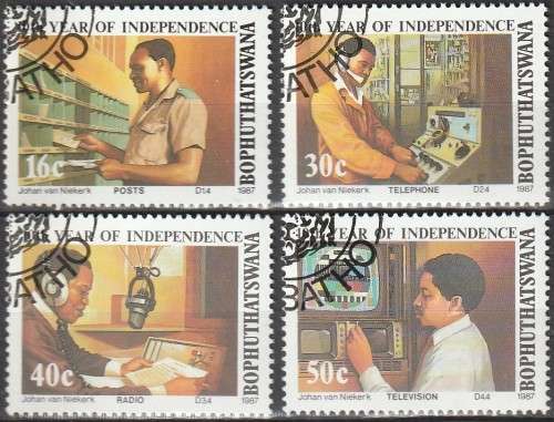 Bophuthatswana - 1987 - 10th Anniversary of Independence - Communication - Complete Set