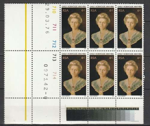 South Africa RSA - 1975 - Emily Hobhouse - Control Block Perforate