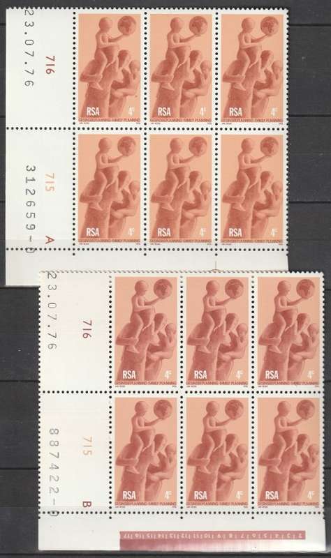 South Africa RSA - 1976 - Family Planning - Control Block Set