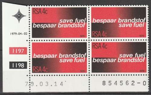 South Africa RSA - 1979 - Save Fuel - Control Block