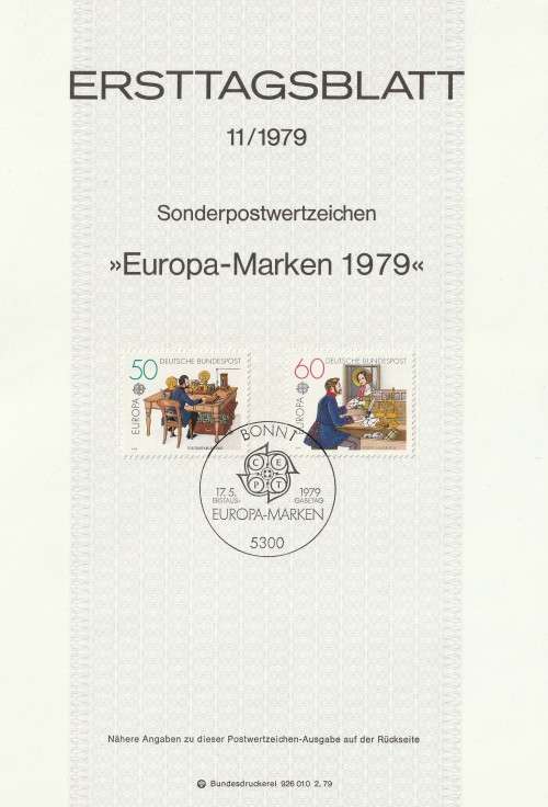 Germany West Federal - 1979 - Europa CEPT Telegraph Post Office - Complete Set