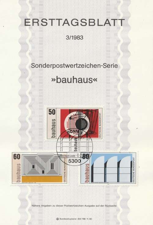 Germany West Federal - 1983 - Bauhaus Architecture Walter Gropius - Complete Set
