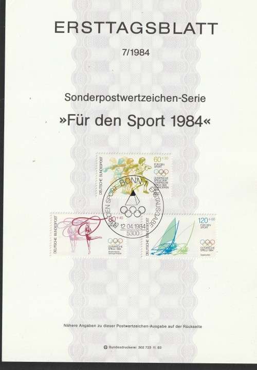 Germany West Federal - 1984 - Sport Olympics - Complete Set