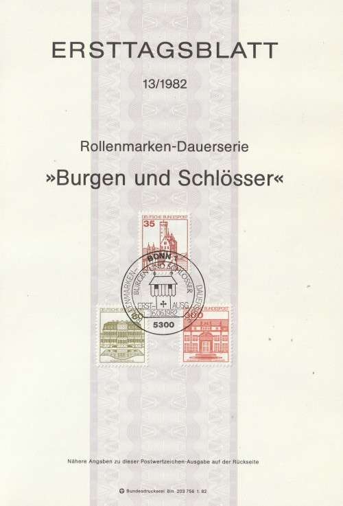 Germany West Federal - 1977 to 1987 - Castles and Palaces - Complete Set (21)