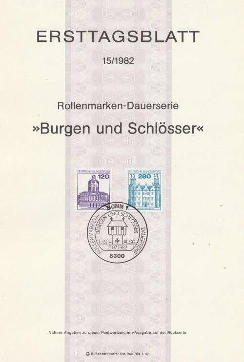 Germany West Federal - 1977 to 1987 - Castles and Palaces - Complete Set (21)