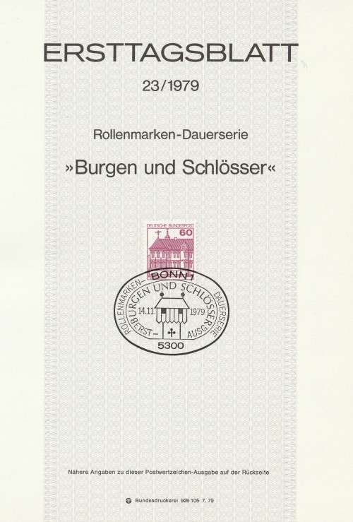 Germany West Federal - 1977 to 1987 - Castles and Palaces - Complete Set (21)