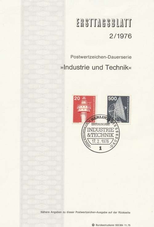Germany BERLIN West Federal - 1977 to 1987 - Industry and Technology - Part Set