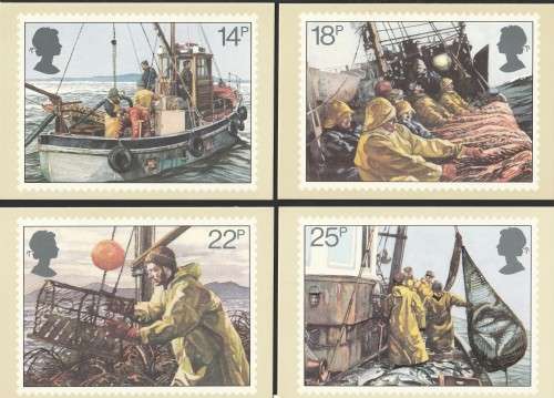 Great Britain - 1981 - Fishermen`s Year and Royal Natl Mission to Fishermermen - Maxi Card Set