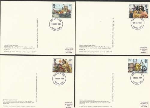 Great Britain - 1981 - Fishermen`s Year and Royal Natl Mission to Fishermermen - Maxi Card Set