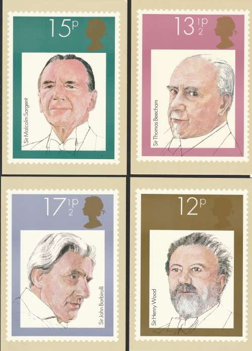 Great Britain - 1980 - British Conductors - Maxi Card Set