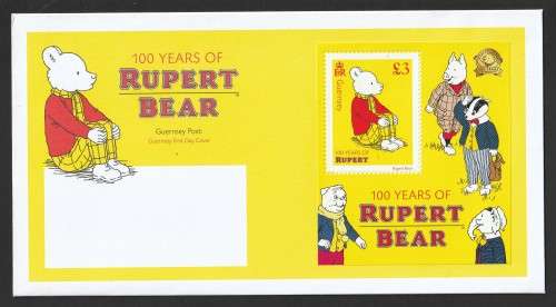Guernsey - 2019 - Rupert the Bear 100 Years FDC set