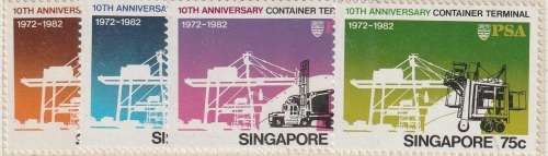 Singapore - 1982 - 10th Anniversary of PSA Container terminal