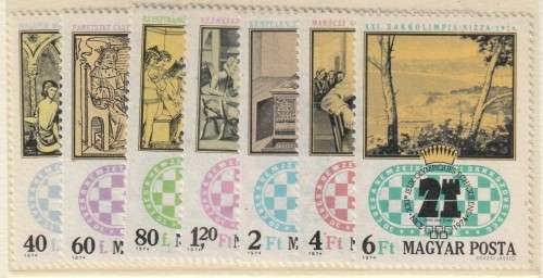 Hungary - 1974 - 50th anniversary of the International Chess Federation