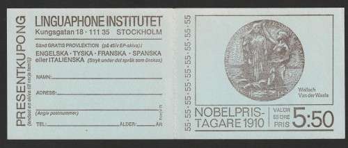 Sweden - 1970 -  Winners of the 1910 Nobel Prize - Complete Booklets