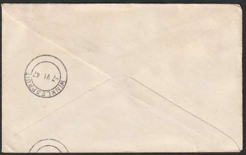 Pitcairn Islands Cover - 1946 - Peace Issue on cover to Winklespruit Natal (Winkelspruit)