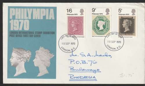 Great Britain QE II - 1970 - Philympia, London Phylatelic Exhibition