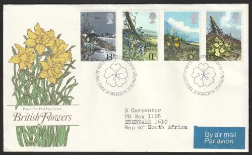 Great Britain QE II - 1979 - FDC - British Flowers