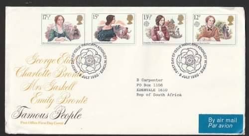 Great Britain QE II - 1980 - FDC - Famous Authoresses Victorian novelists