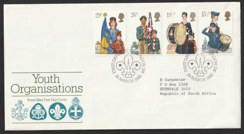 Great Britain QE II - 1982 - FDC - Youth Organizations
