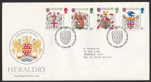 Great Britain QE II - 1984 - FDC - Heraldry Coat of Arms
